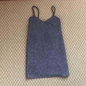 Blue sparkly mini dress